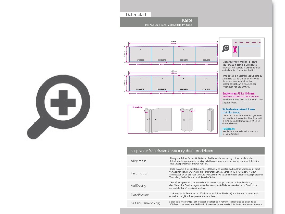 Product Bild trauerkarte__gefalzt_auf_din_a6_quer__vertikaler_zickzackfalz__8-seitig